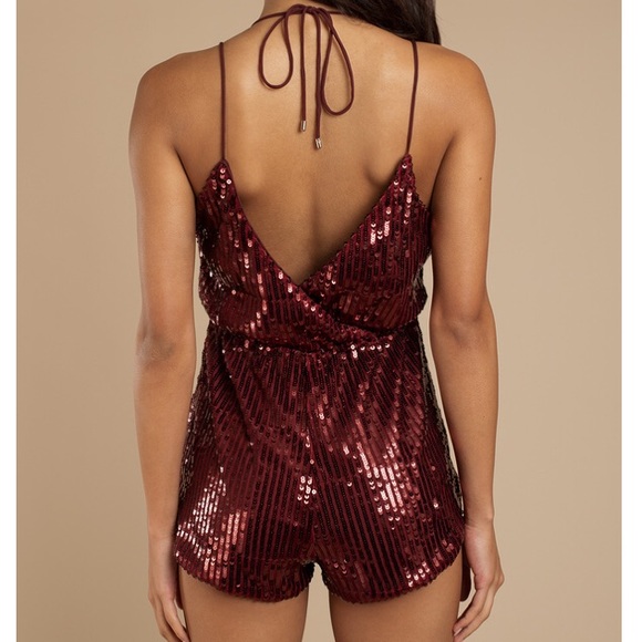 Tobi NWT wine sequin romper - Picture 4 of 4